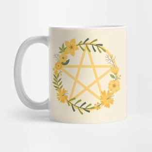 Spring Floral Pentacle Design Cheeky Witch® Mug